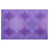 花の花 – スタンプ模様 – 紫 ファブリック (ファットクウォーター)