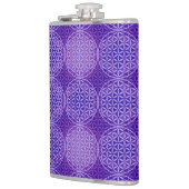 花の花 – スタンプ模様 – 紫 フラスク (左)