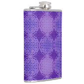 花の花 – スタンプ模様 – 紫 フラスク (右)