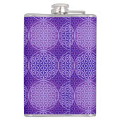 花の花 – スタンプ模様 – 紫 フラスク (裏面)