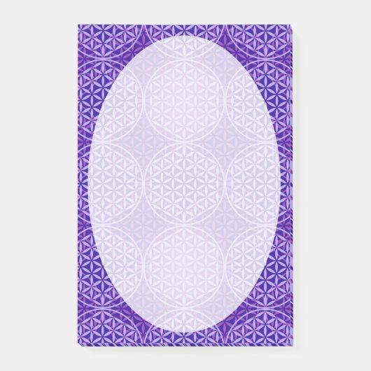 花の花 – スタンプ模様 – 紫 ポストイット (正面)
