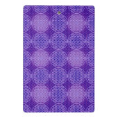 花の花 – スタンプ模様 – 紫 ミニクリップボード (裏面)