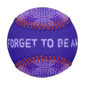 花の花 – スタンプ模様 – 紫 野球ボール (裏面)