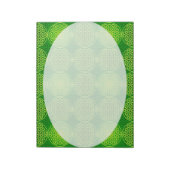 花の花 – スタンプ模様 – 緑 ノートパッド (回転)