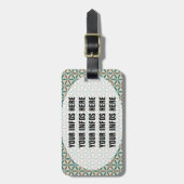 花の花 – スタンプ模様 – BG 1 ラゲッジタグ (正面縦)