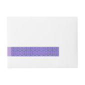 花の花 – スタンプ模様 – BG 4 ラップアラウンド宛名ラベル (正面)