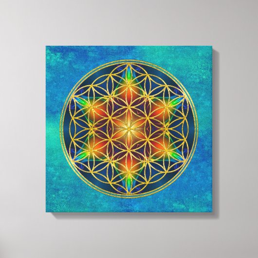 花の花 – フラクタル花1 キャンバスプリント (正面)