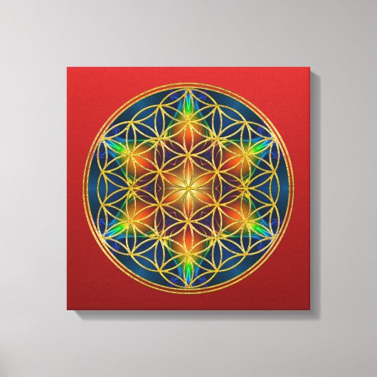 花の花 – フラクタル花1 キャンバスプリント (正面)