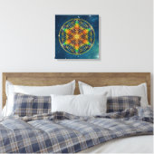 花の花 – フラクタル花1 キャンバスプリント (インサイチュ (寝室))