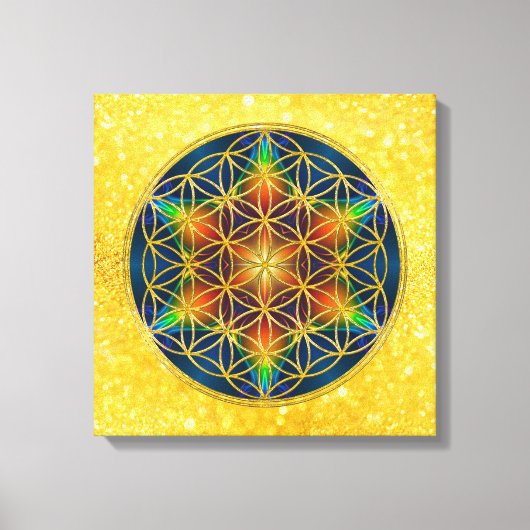 花の花 – フラクタル花1 キャンバスプリント (正面)