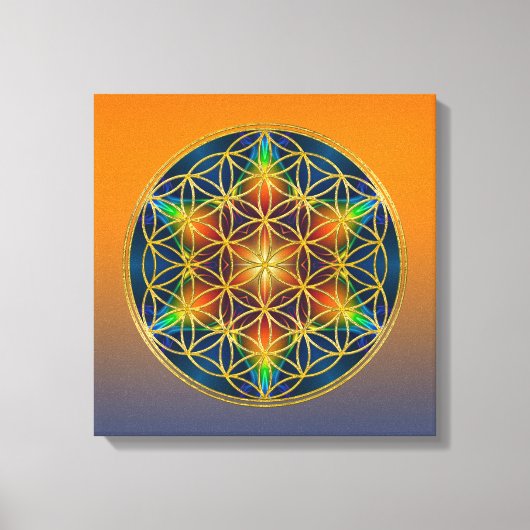 花の花 – フラクタル花1 キャンバスプリント (正面)