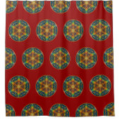 花の花 – フラクタル花1 シャワーカーテン (正面)