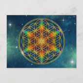 花の花 – フラクタル花1 ポストカード (正面)