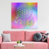 花の花/ブルームデレベンス – オーナメントII キャンバスプリント (インサイチュ (リビング))