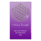 花の花/ブルームデレベンス – シルバー マグネット名刺 (正面縦)