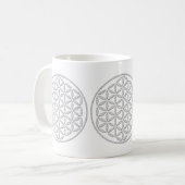 花の花/ブルームデレベンス – スタンプ白 コーヒーマグカップ (正面左)