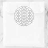 花の花/ブルームデレベンス – スタンプ白 ラウンドシール (バッグ)