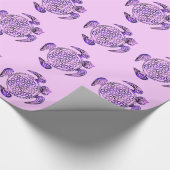 花の花/ブルームデレベンス – タートルパープル ラッピングペーパー (角)