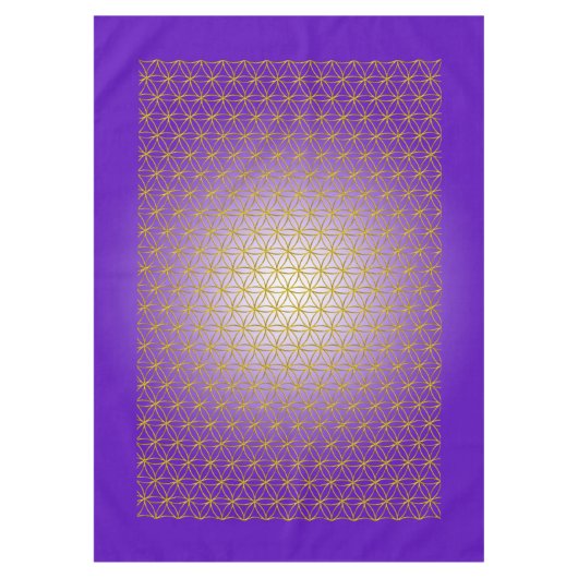 花の花/ブルームデレベンス – パターン金ゴールド テーブルクロス (正面)