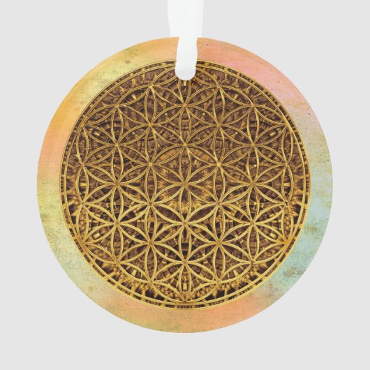 花の花/ブルームデレベンス – メダル金ゴールド オーナメント (裏面)