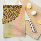 花の花/ブルームデレベンス – メダル金ゴールド キッチンタオル (四つ折り)