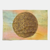 花の花/ブルームデレベンス – メダル金ゴールド キッチンタオル (横)