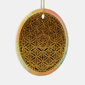 花の花/ブルームデレベンス – メダル金ゴールド セラミックオーナメント (右)