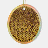 花の花/ブルームデレベンス – メダル金ゴールド セラミックオーナメント (左)