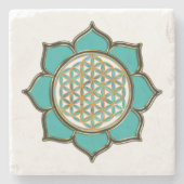 花の花/ブルームデレベンス – ロータスチューキス ストーンコースター (正面)