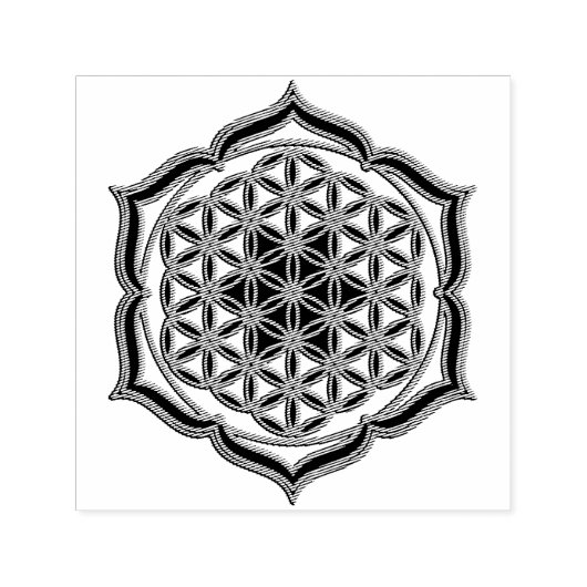 花の花/ブルームデレベンス – Lotus contour セルフインキングスタンプ (デザイン)