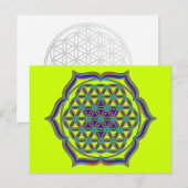 花の花/ブルームデレベンス – Lotus Contour ポストカード (正面/裏面)