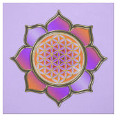 花の花/ブルームデレベンス – Lotus violet ファブリック (見本)