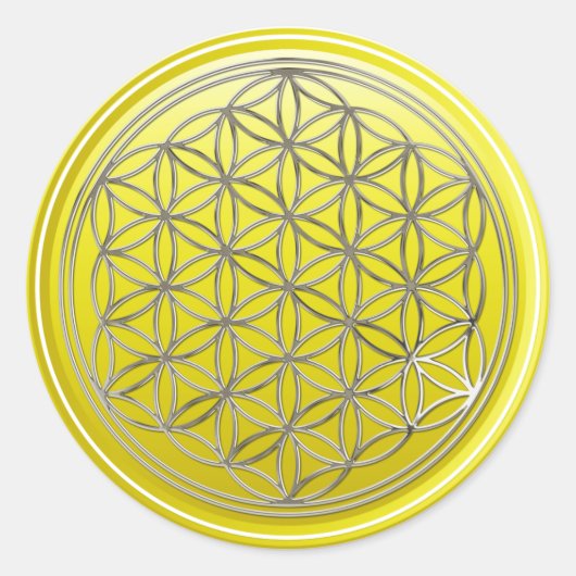 花の花/ブルームデレベンス – SILVER yellow ラウンドシール (正面)
