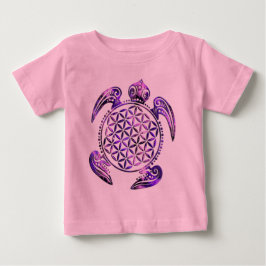 花の花/ブルームデレベンス – turtle violet ベビーTシャツ