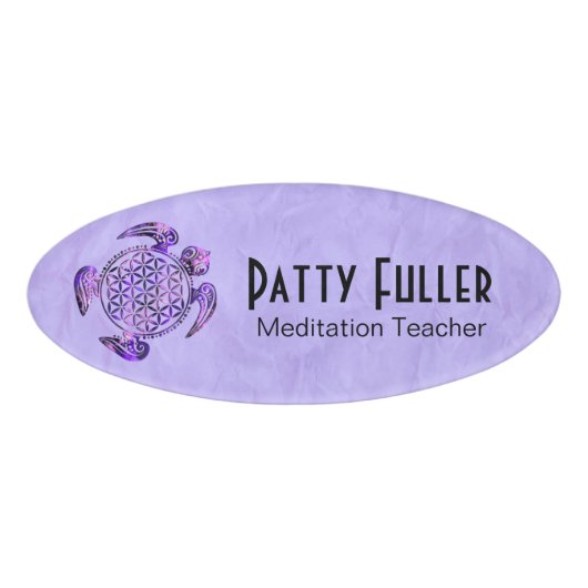 花の花/ブルームデレベンス – turtle violet 名札 (正面)