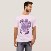 花の花/ブルームデレベンス – turtle violet tシャツ (正面フル)