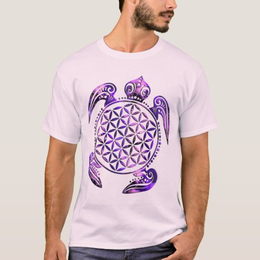 花の花/ブルームデレベンス – turtle violet tシャツ (正面)