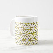 花の花/ブルームデレベ縁どン金ゴールド コーヒーマグカップ (正面左)