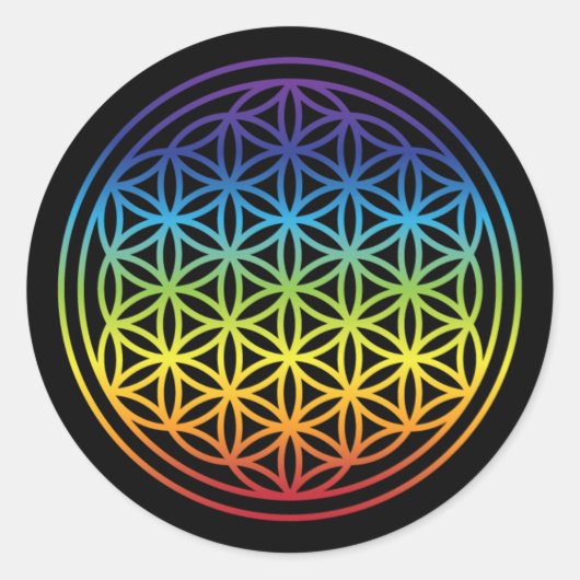 花の花 – レインボーバージョン ラウンドシール (正面)