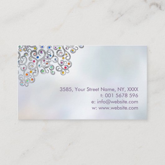 花の花 – 木の花 – カラフル 名刺 (裏面)