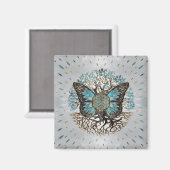 花の花 – 木の花 – 蝶 マグネット (正面/裏面)