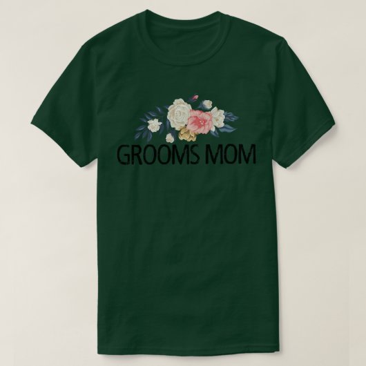花の花 水彩 おかしい 花婿の母 Tシャツ (デザイン正面)