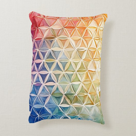 花の花 – 水色絵を描の アクセントクッション (裏面(縦))