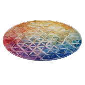 花の花 – 水色絵を描の カッティングボード (角)