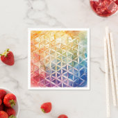 花の花 – 水色絵を描の スタンダードカクテルナプキン (インサイチュ)