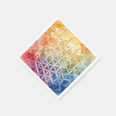 花の花 – 水色絵を描の スタンダードカクテルナプキン (角)