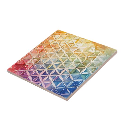 花の花 – 水色絵を描の タイル (側面)