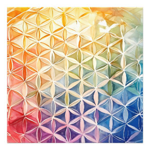 花の花 – 水色絵を描の フォトプリント