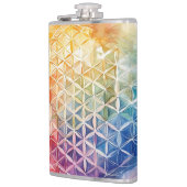 花の花 – 水色絵を描の フラスク (左)