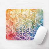 花の花 – 水色絵を描の マウスパッド (マウス)